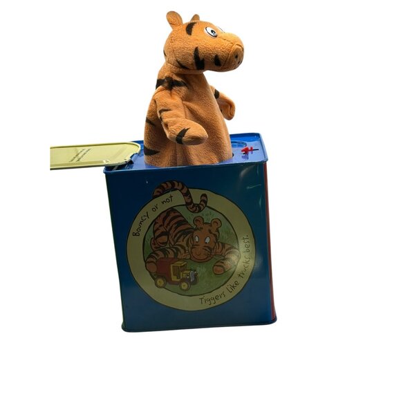 Vntg Disney Winnie the Pooh , Tigger Jack in the Box. Schylling Tested working. - Picture 4 of 16